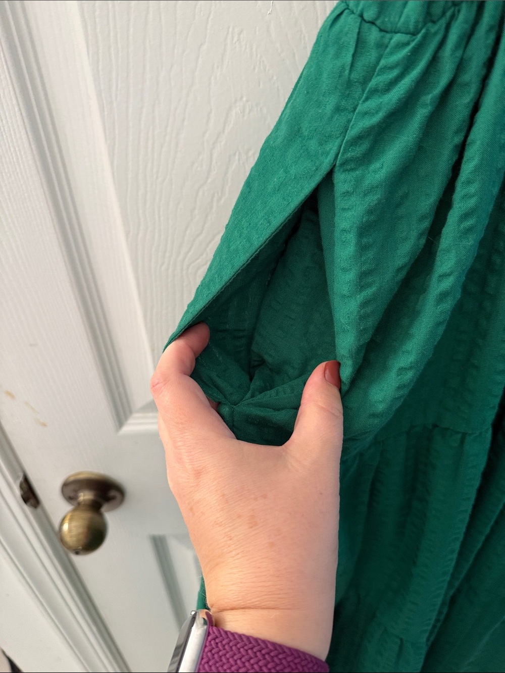 torrid Emerald Green Tiered Maxi Dress with Spaghetti Straps - Picture 6 of 6